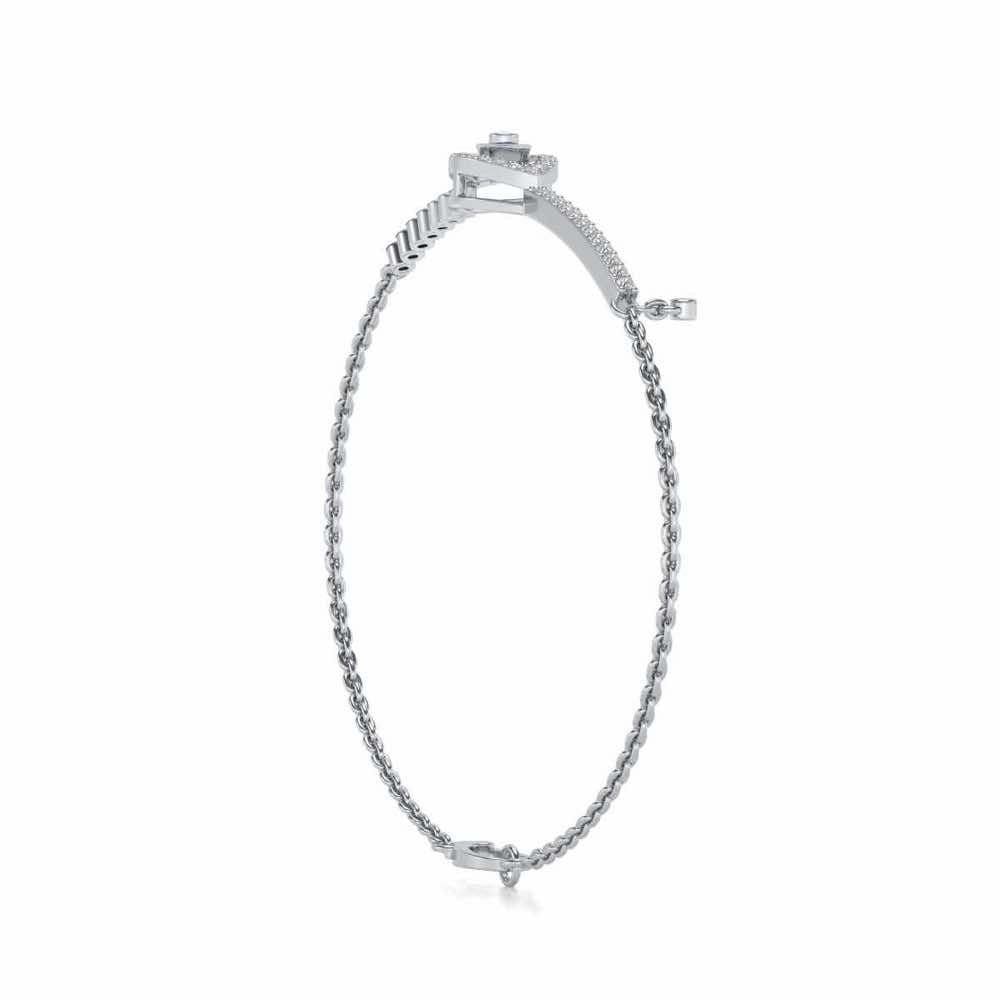 Totem Silver Bracelet - White Gold - Image 4