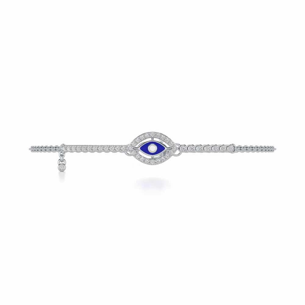 Totem Silver Bracelet - White Gold - Image 5