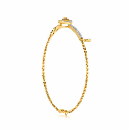 Totem Silver Bracelet - Yellow Gold - Image 4
