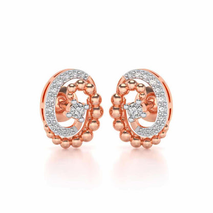 Tourbillon Silver Studs - Rose Gold - Image 1