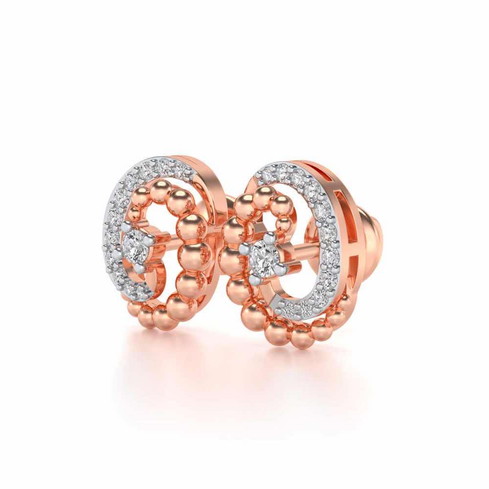 Tourbillon Silver Studs - Rose Gold - Image 3