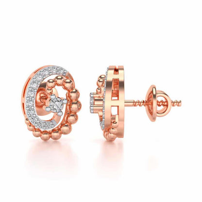 Tourbillon Silver Studs - Rose Gold - Image 4