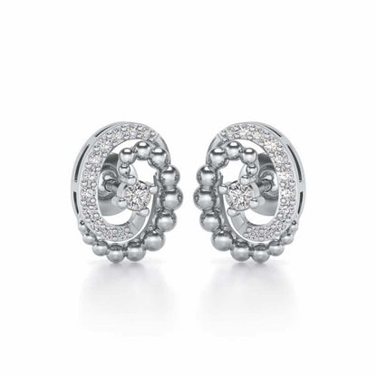 Tourbillon Silver Studs - White Gold - Image 1