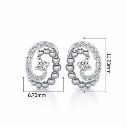 Tourbillon Silver Studs - White Gold - Image 2