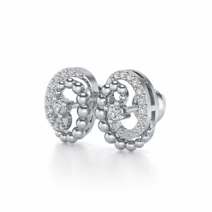 Tourbillon Silver Studs - White Gold - Image 3