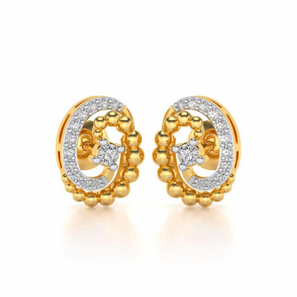 Tourbillon Silver Studs - Yellow Gold - Image 1