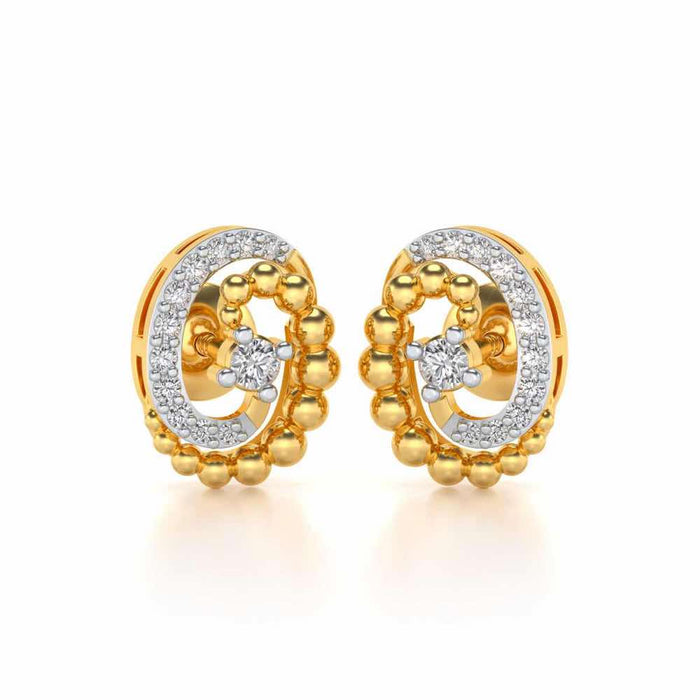 Tourbillon Silver Studs - Yellow Gold - Image 1