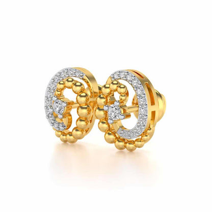Tourbillon Silver Studs - Yellow Gold - Image 3