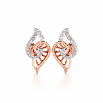 Tourner Dagger Silver Studs - Rose Gold - Image 1
