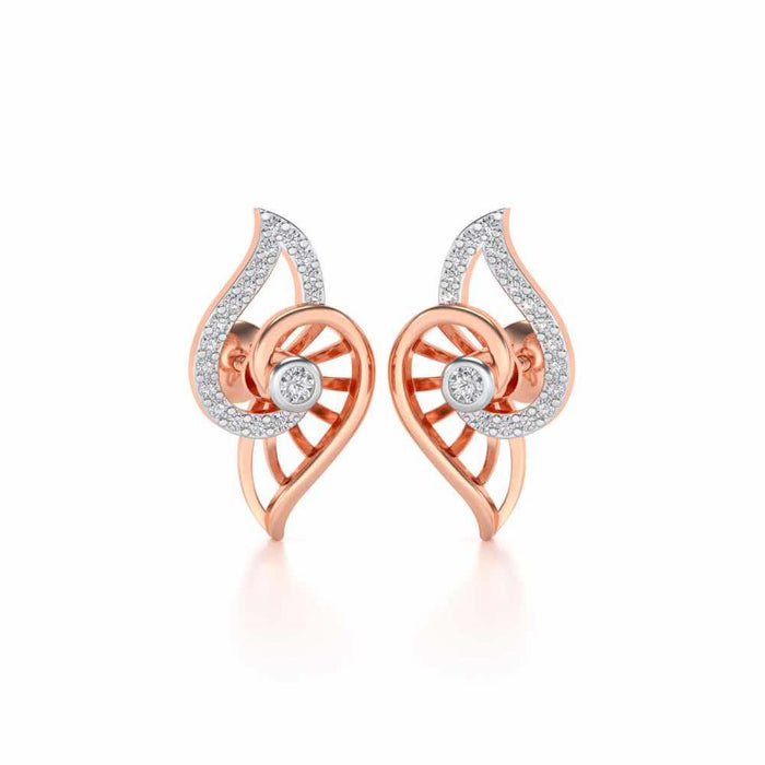 Tourner Dagger Silver Studs - Rose Gold - Image 1