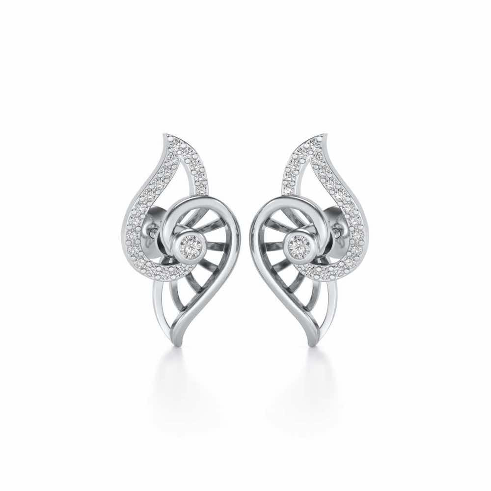 Tourner Dagger Silver Studs - White Gold - Image 1
