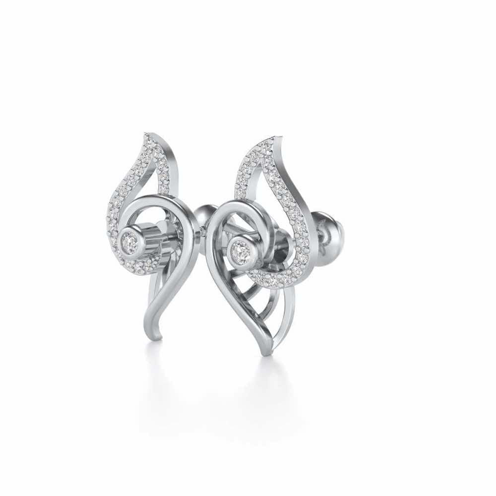 Tourner Dagger Silver Studs - White Gold - Image 3