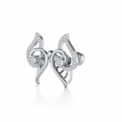 Tourner Dagger Silver Studs - White Gold - Image 3