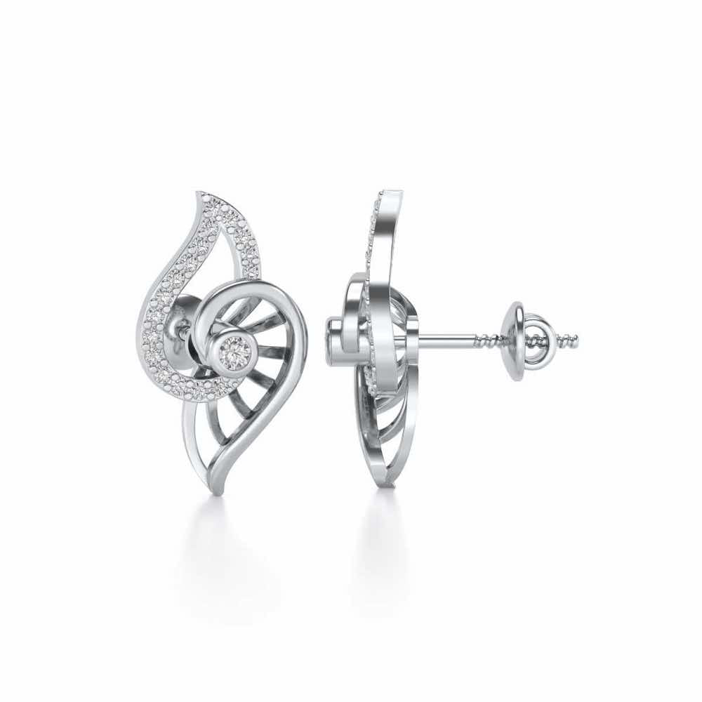 Tourner Dagger Silver Studs - White Gold - Image 4