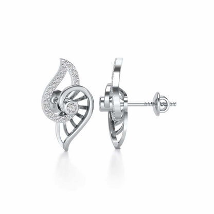 Tourner Dagger Silver Studs - White Gold - Image 4