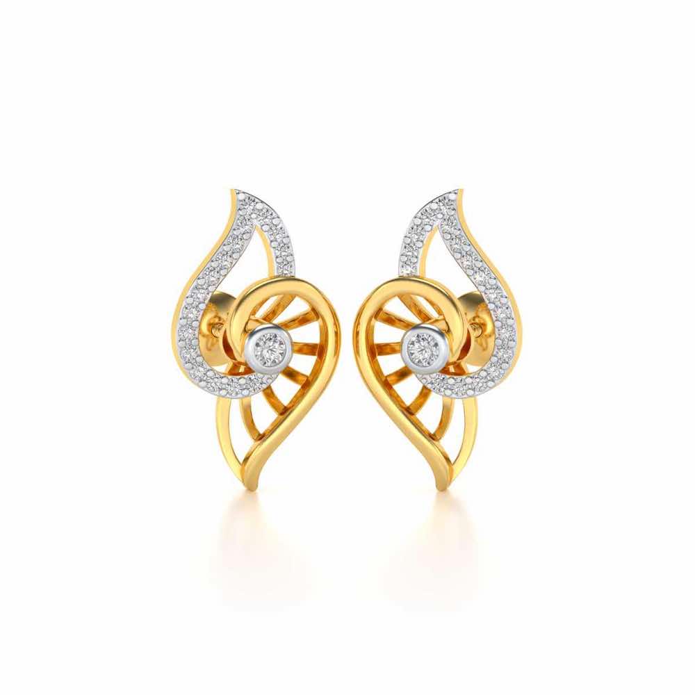 Tourner Dagger Silver Studs - Yellow Gold - Image 1