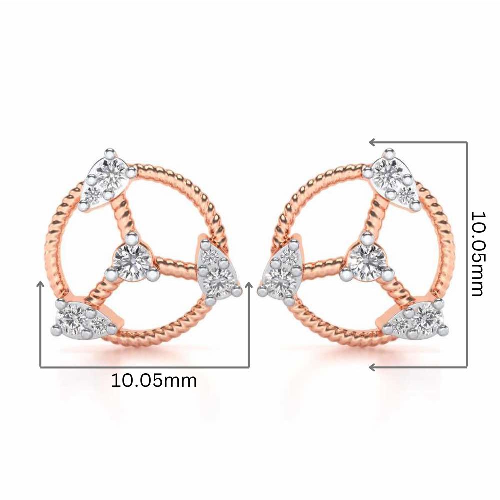 Tournoyer Silver Studs - Rose Gold - Image 2