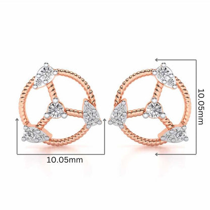 Tournoyer Silver Studs - Rose Gold - Image 2