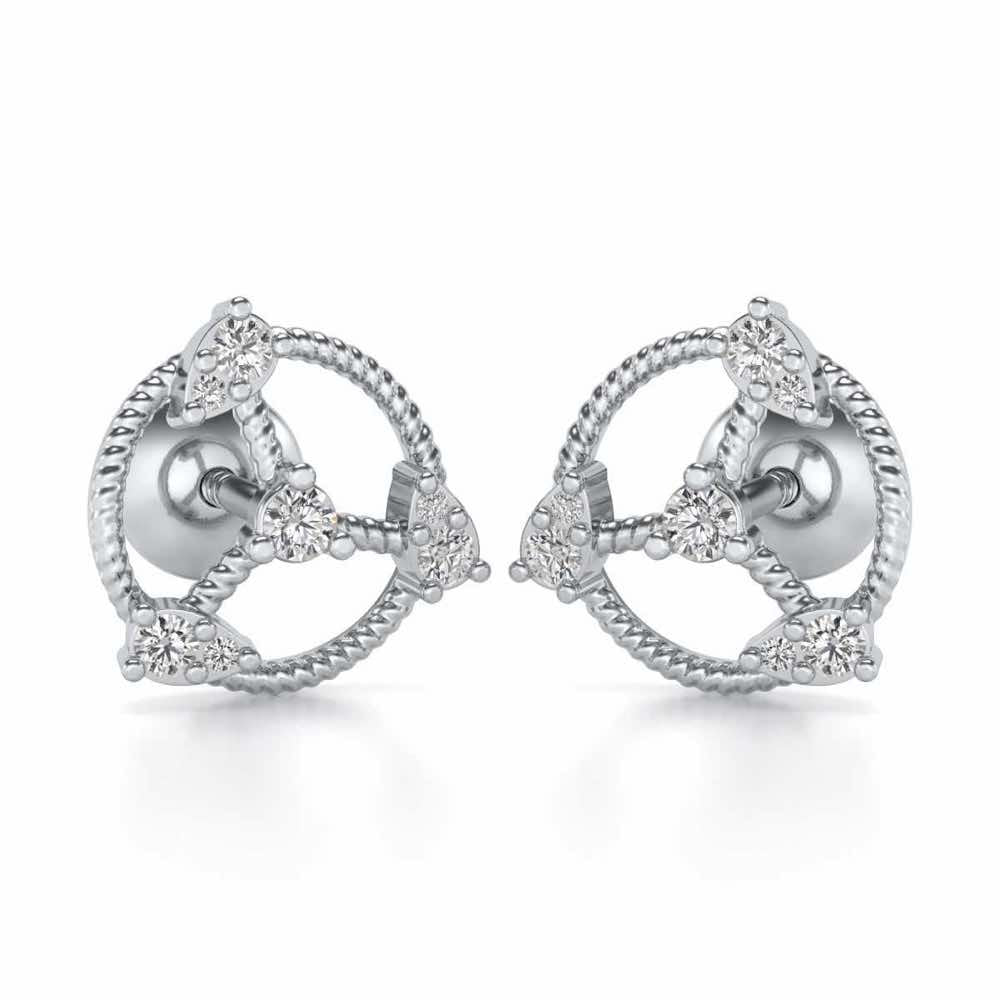 Tournoyer Silver Studs - White Gold - Image 1