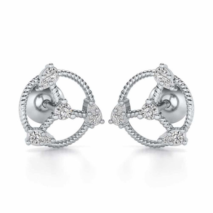 Tournoyer Silver Studs - White Gold - Image 1