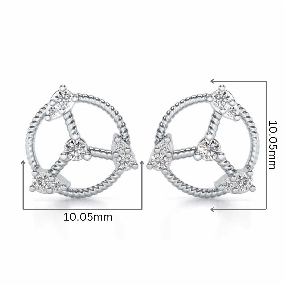 Tournoyer Silver Studs - White Gold - Image 2