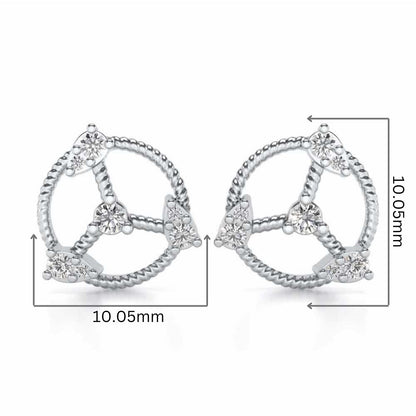 Tournoyer Silver Studs - White Gold - Image 2