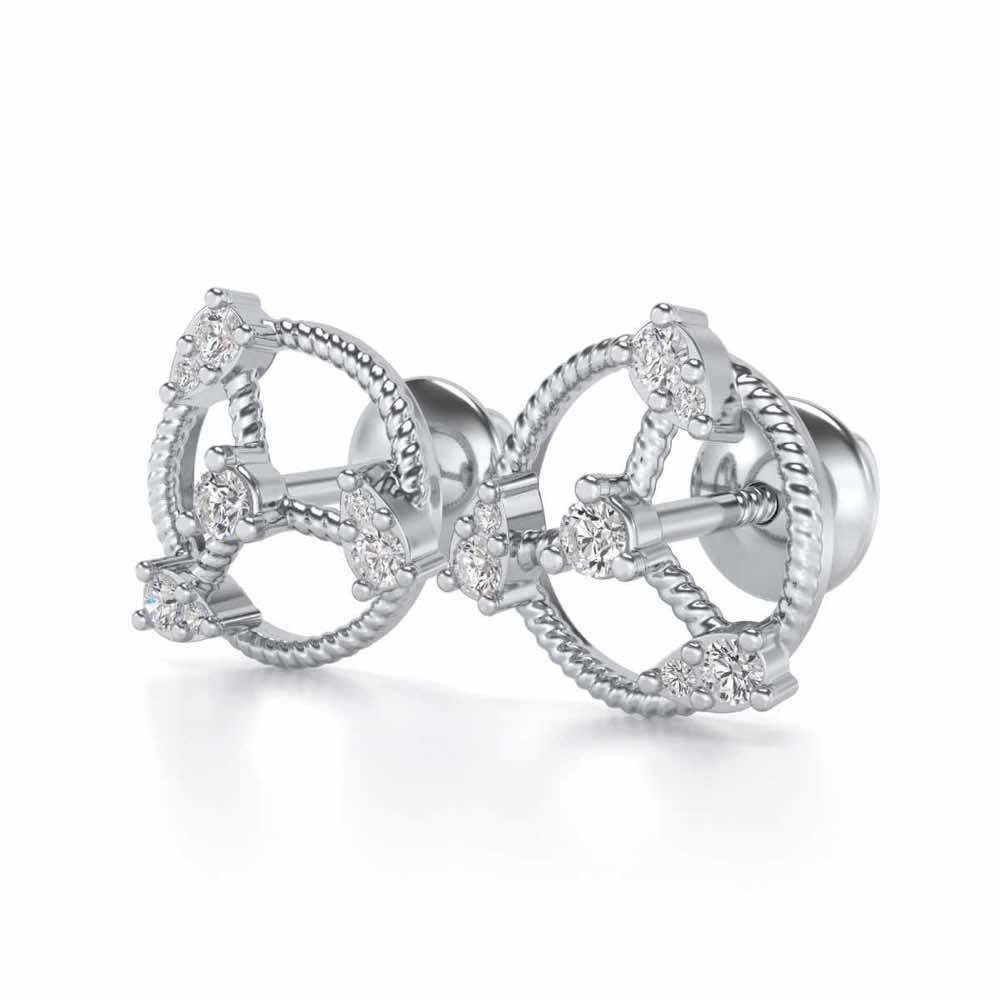 Tournoyer Silver Studs - White Gold - Image 3