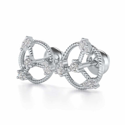 Tournoyer Silver Studs - White Gold - Image 3