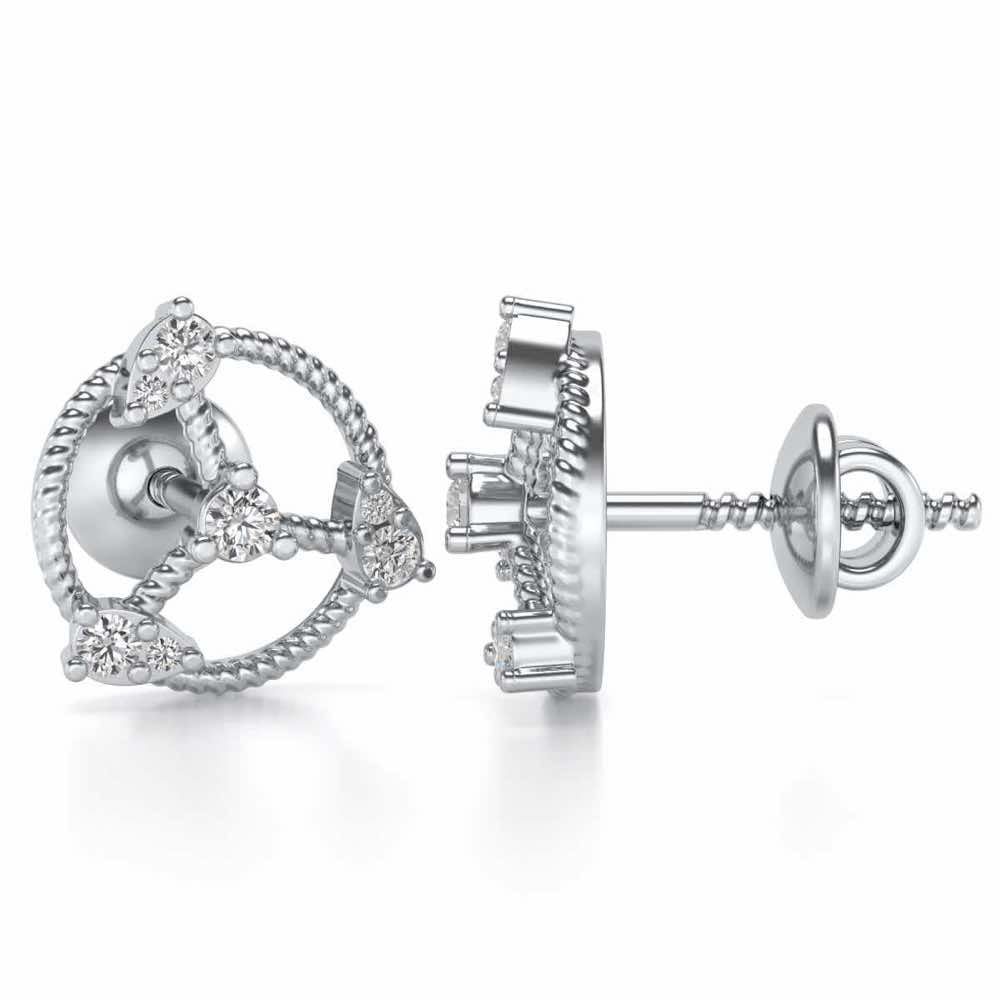 Tournoyer Silver Studs - White Gold - Image 4