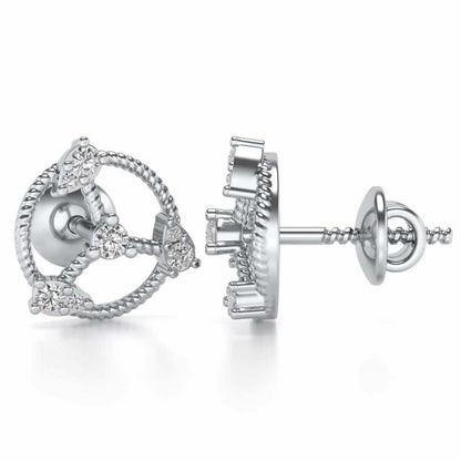 Tournoyer Silver Studs - White Gold - Image 4