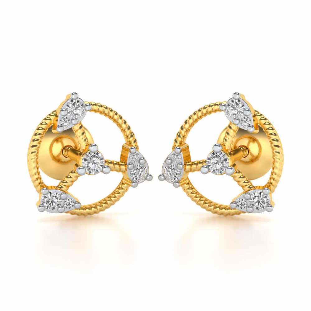 Tournoyer Silver Studs - Yellow Gold - Image 1