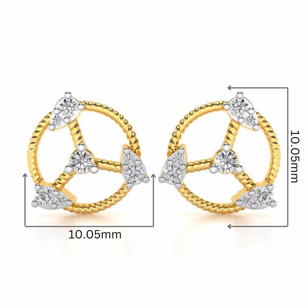 Tournoyer Silver Studs - Yellow Gold - Image 2