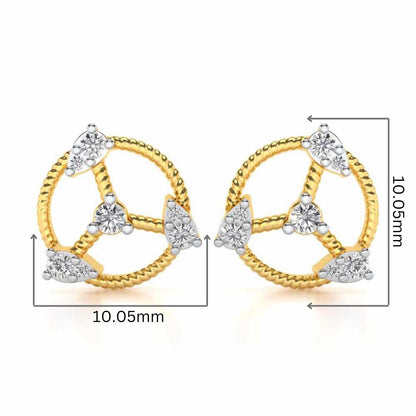 Tournoyer Silver Studs - Yellow Gold - Image 2