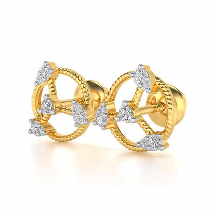 Tournoyer Silver Studs - Yellow Gold - Image 3