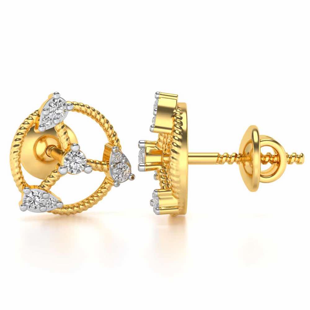 Tournoyer Silver Studs - Yellow Gold - Image 4