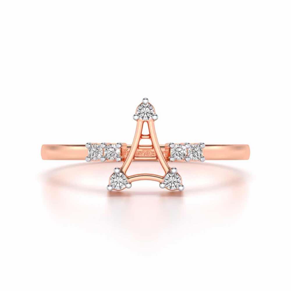 Towered Silver Ring - Rose Gold - Image 4