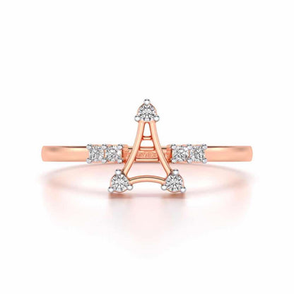Towered Silver Ring - Rose Gold - Image 4