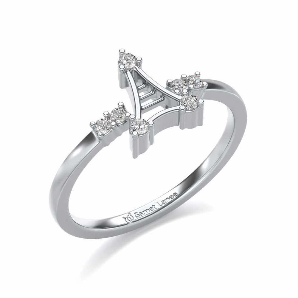 Towered Silver Ring - White Gold - Image 1