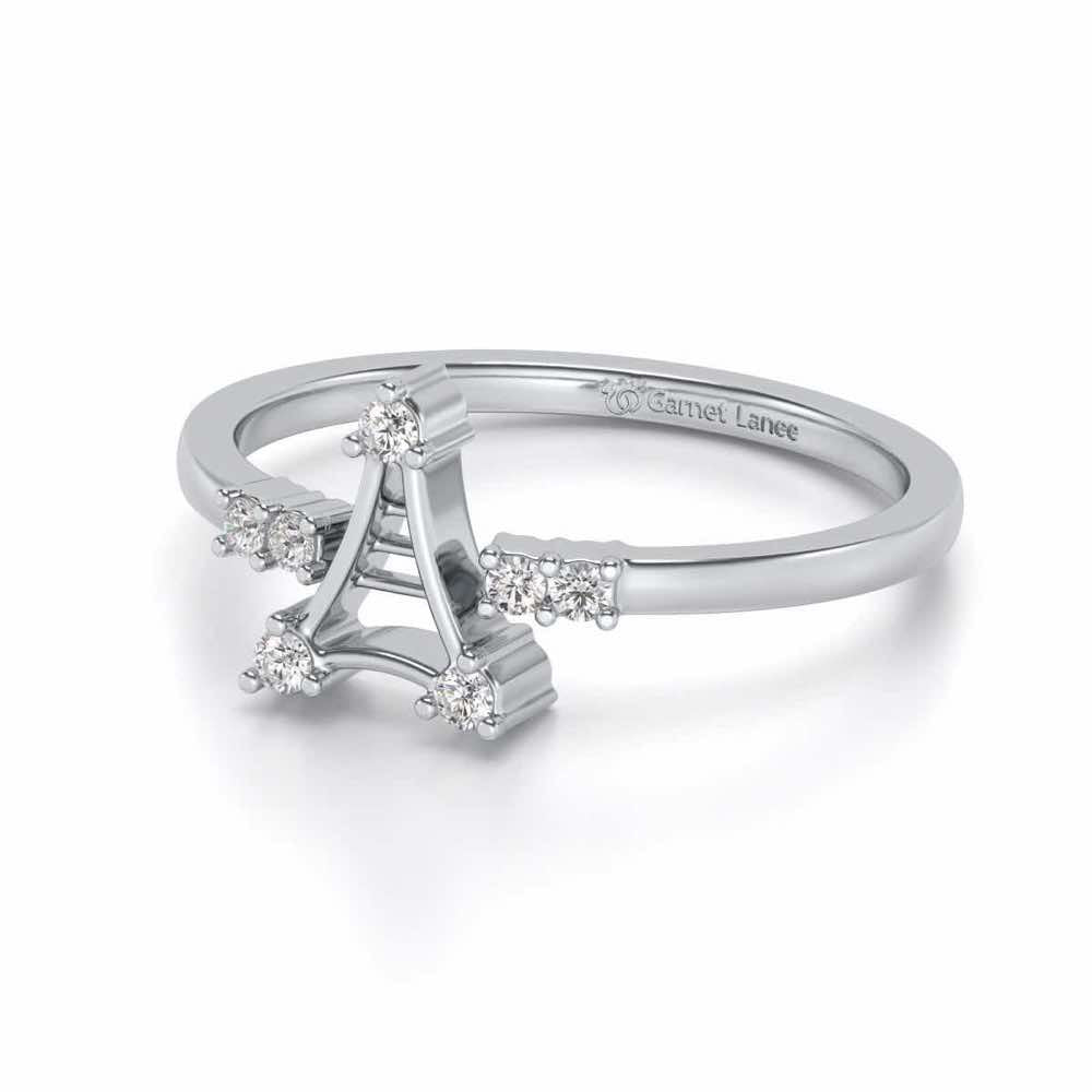Towered Silver Ring - White Gold - Image 2