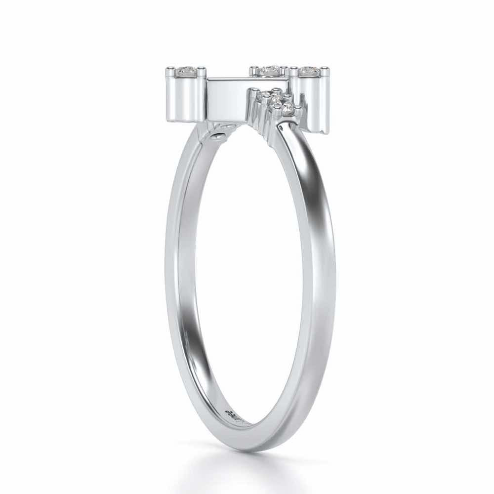 Towered Silver Ring - White Gold - Image 3