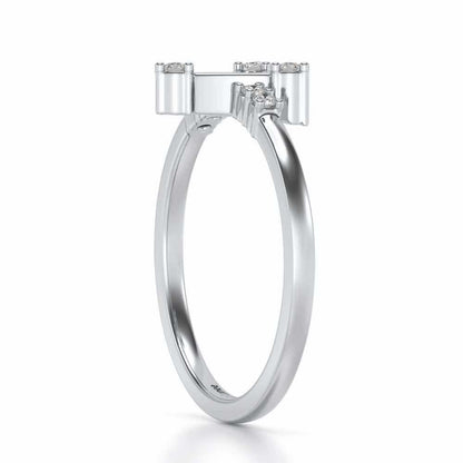Towered Silver Ring - White Gold - Image 3