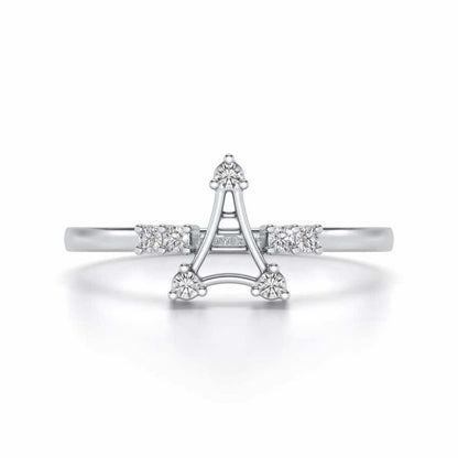 Towered Silver Ring - White Gold - Image 4
