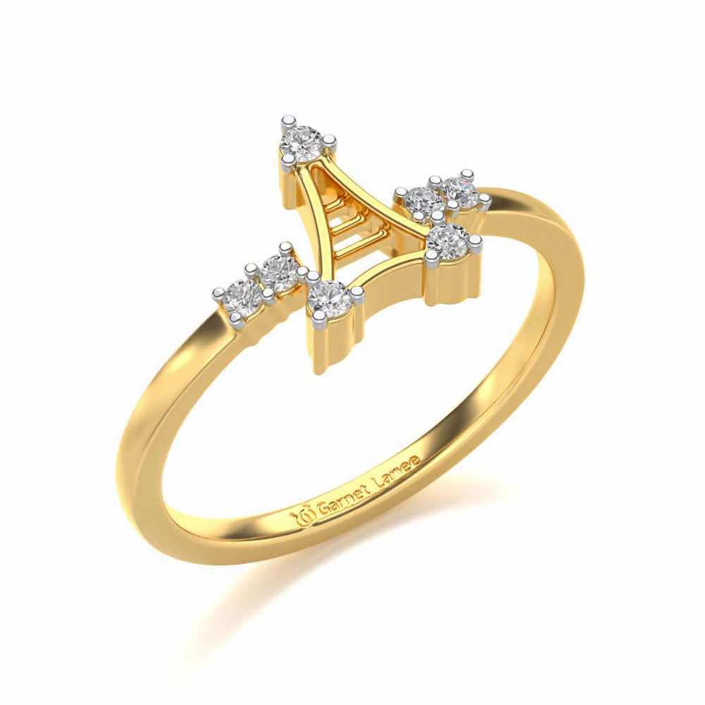 Towered Silver Ring - Yellow Gold - Image 1