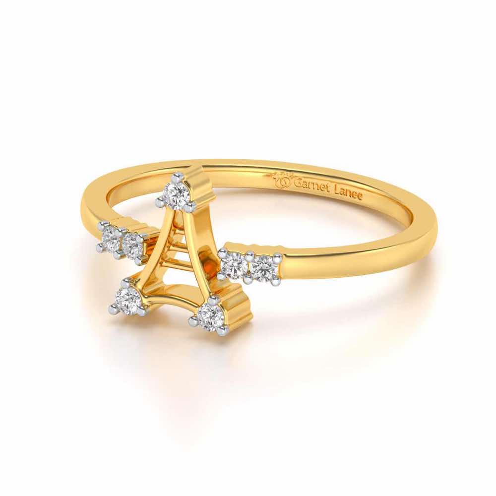 Towered Silver Ring - Yellow Gold - Image 2
