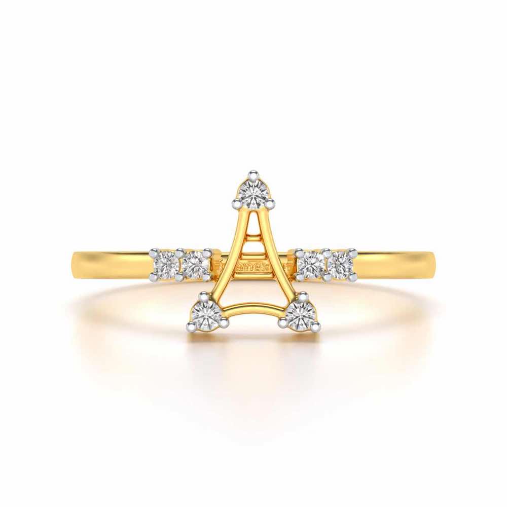 Towered Silver Ring - Yellow Gold - Image 4