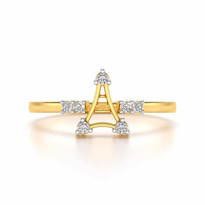 Towered Silver Ring - Yellow Gold - Image 4