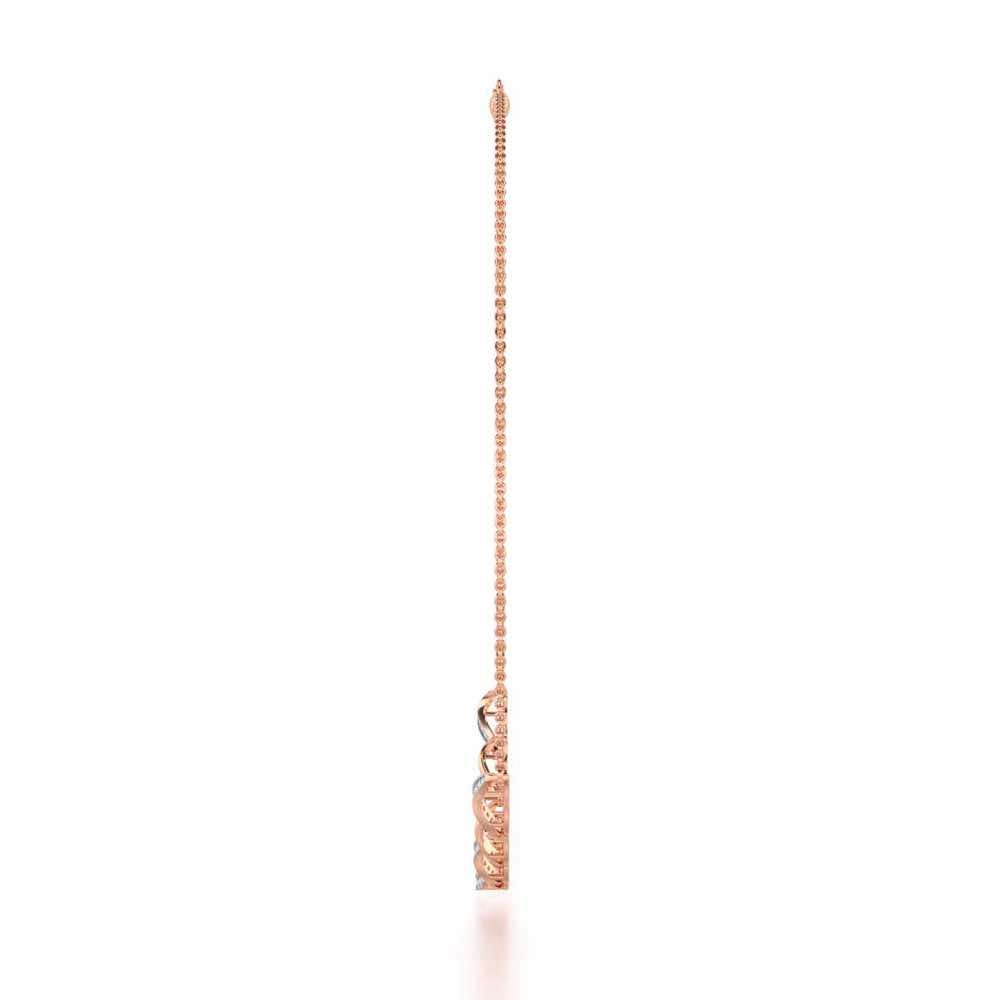 Tranquil Breeze Silver Necklace - Rose Gold - Image 4