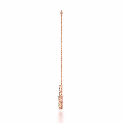 Tranquil Breeze Silver Necklace - Rose Gold - Image 4