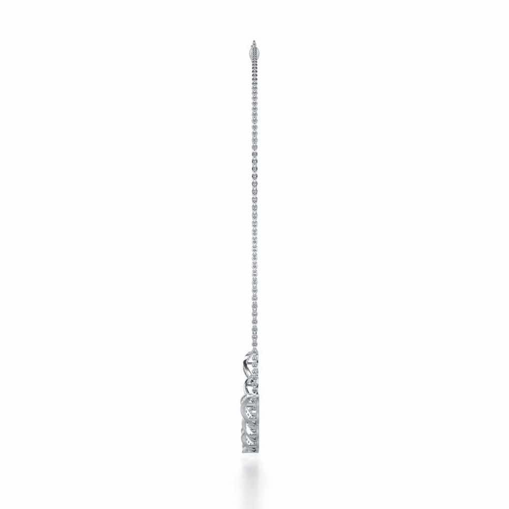 Tranquil Breeze Silver Necklace - White Gold - Image 4