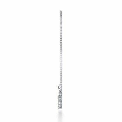 Tranquil Breeze Silver Necklace - White Gold - Image 4